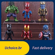 24 hours to deliver goods6 Pcs Marvel Avengers Iron Man Hulk Action Figure Black Panther Model Cake Topper