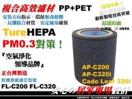 【醫用級 抗菌】日本Cado Leaf 320i AP-C200 AP-C320i 空氣清淨機 濾網 同 FL-C200