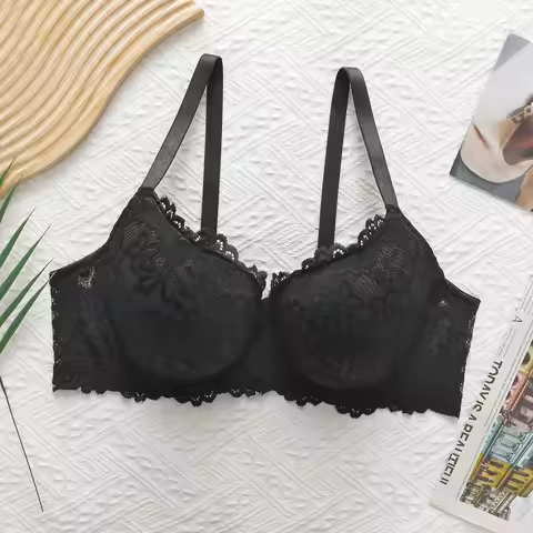 Viomisha Lady Deep Cup Lace Push Up Bras for Women Plus Size Bra Full Back Coverage Lingerie Comfort