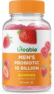 ▶$1 Shop Coupon◀  Lifeable Probiotics for Men - 10 Billion CFU - Great Tasting Natural Flavor Gummy