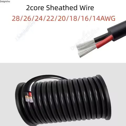 2conductor Sheathed Wire 26 24 22 20 18 16 14 28AWG Flexible Hook Up 12V LED Cord for Auto Battery L