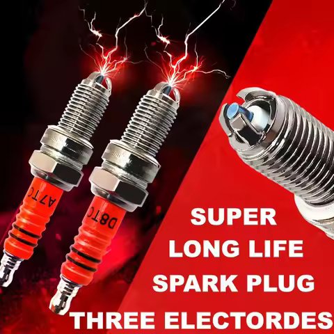 Racing 3 Electrode 10mm Spark Plug A7TC D8TC Fits GY6 50 70 110 125 150CC Atv Scooter Dirt Bike Go K