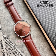 [Original] Balmer 1001G SS-10 Sapphire Men's Watch with Brown Dial Brown Genuine Leather | Official Warranty