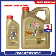 (NEW PACKING) 5L Castrol EDGE 5W40 SN/CF Fully Synthetic Engine Oil (5 Liter) 5W-40