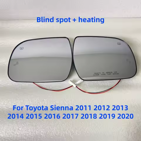 Convex Heated Blind Spot BSD BSM Rearview Mirror Glass For Toyota Sienna 2011‑2020 Left Right Side W