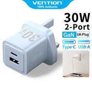 Vention® Bộ sạc GaN 30W 2 cổng USB C USB A PD3.0 Bộ sạc nhanh PPS Bộ chuyển đổi iPhone Tương thích v