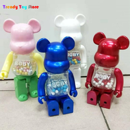 28CM Original 400% BEARBRICK building block bear model hand office boy DIY Paint Dolls Art Collectible Models Kids Toys Birthday Gifts