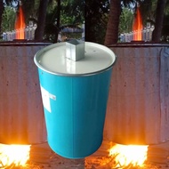 ถังเผาถ่านไร้ควัน200 ลิตร เตาเผาถ่านรุ่นถังหนาสุด ขนาด 200ลิตร