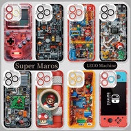 Cartoon Building Blocks Games Super Marios B-Bros Phone CaseFor OPPO A38 A18 A5 A9 2020 A5S A79 A2 A