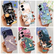 For OPPO F23 5G / A1 5G / A98 5G Case Lovely Astronaut Flower Soft Silicone Clear Casing For OPPOF23