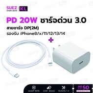 KL PD สายชาร์จ สำหรับไอโฟน 1m PD 20W Fastcharger จากสายType-C เปลี่ยนเป็นสายไลนิ่ง สำหรับ iPhone 14 12 11 13 Pro Max 5 5S 6 6S 7 7P 8 X XR XS MAX iPad