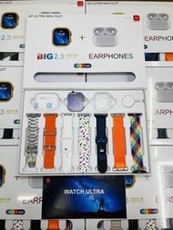 I20 Ultra Max Smart Watch + 7 Straps + Earbuds + Watch Case All In One Box