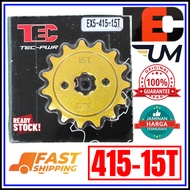 TEC SPOCKET SET EX5 415HX114 CHAIN HEAVY DUTY GOLD SPROCKET DREAM 415 REAR FRONT RANTAI MOTOR EMAS G