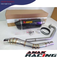 Akrapovic Evo Carbon YZF R15/MT15/Y15ZR/LC135/RS150R/Gsx150/CBR 150 Full System Exhaust