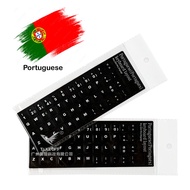 Portuguese For PC / Laptop Keyboard Sticker Color Black & Fonts white / White & Fonts Black