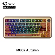 Akko MU02 Autumn Wooden Case 75% Multi-Mode Mechanical Keyboard with MOA Profile RGB Backlit Hotswap