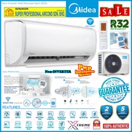 Midea R32 Non Inverter Aircond ((Xtreme Dura)) 1.0hp - 2.5hp MSGD Series ((Pwp Installation))