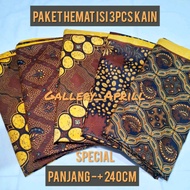 Economy Package Contains 3pcs Special Batik Cloth Length - 240cm Long Cloth/ Batik Cloth/ Cukin/ Sid