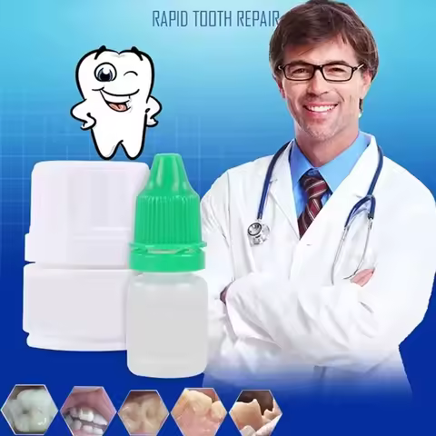 Liquid Powder Teeth Glue Tooth Denture Repair Adhesive Kit Dental Living Decay Hole Filler Prosthesi