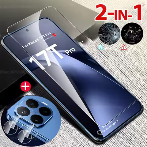 2in1 Ultra Thin Tempered Glass for Xiaomi 17T Pro 6.83" 17TPro Anti Shatter Lens Screen Protector Fo