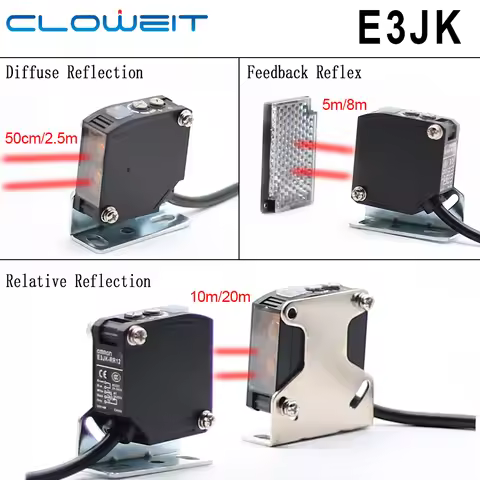 30cm 4m 20m Diffuse Reflection Photoelectric Switch E3JK-DR12 DR11 RR11 RR12 TR11TR12 Sensor Feedbac