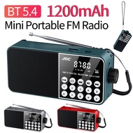 🍒 JOC H6128BT Mini Portable Wireless Bluetooth 5.4 Digital Speaker Radio Flashlight FM MP3 USB TF Ca