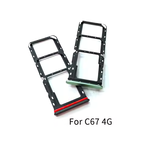 For Realme C67 C65 C63 C61 SIM Card Tray Slot Holder Adapter Socket Repair Parts