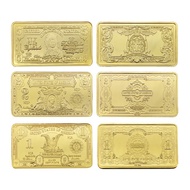 Electroplating Real Gold 1/2/5 Dollars Gold Bar Metal Crafts Gold Nugget Collectibles Commemorative 
