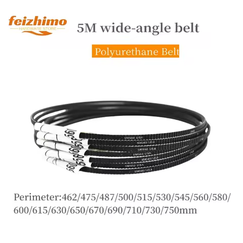 5M 462/475/487/500/515/530/545-750mm wide-angle belt lathe V-belt drive belt model lathe motor belt 