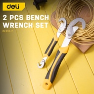 DELI 2 Pcs Bent Wrench Set with Rubberized Handle (215mm / 280mm) DL932-2