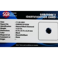 Natural Black Diamond Naik Ds Full Naik + Memo SGR Lab