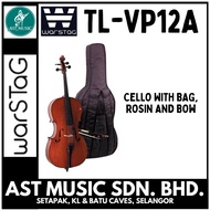 Warstag TL-VP12A (4/4, 3/4 & 1/2 Size) Cello with bag, rosin and bow / TLVP12A