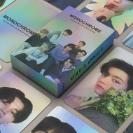 Bts BTS MONOCHROME POP UP Photocard Lomo Card JK V SUGA Flash Laser Card Album Lomo Card Kpop Photocards Postcards Series