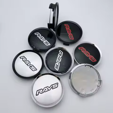 4pcs 74mm Car Wheel Center Caps With RAYS Logo Emblem Badge Wheel Rims Center Dust Cover Hub Hubcaps