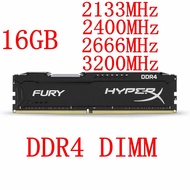 DDR4 16GB 2133MHz 2400MHz 2666MHz 3200MHz 288pin DIMM Hyperx FURY Desktop Non-ECC für Desktop DDR4 Memory Ram PC4-17000 PC4-19200 PC4-21300 PC4-25600