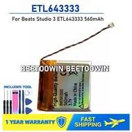 For Beats Studio 3 ETL643333 560mAh Headphone Battery