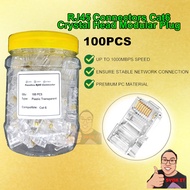 Ready Stock High Quality RJ45 CAT6 Crystal Head Modular Plug Connector for Network LAN RJ45 Cat 6 Ca