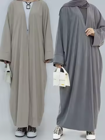 Autumn Winter Corduroy Muslim Abaya for Women Eid Dress Cadigan Long Robe Saudi Arabic Abayas Kaftan