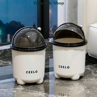 Luxury White Unique Design Home Decoration Trash Can Dustbin With Lid - hieuanh1688