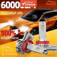 H7 LED H4 6500K LED 12V Mentol H7 LED H4 Lampu Hadapan Kereta Auto Kuasa Tinggi 6500K Mini Tanpa Way