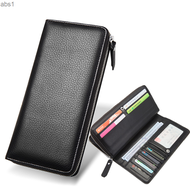 New Long Wallet men's head leather wallet men's business zipper multi card large capacity handbagabs