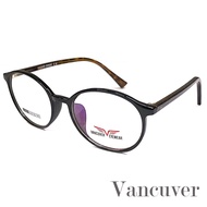 กรอบแว่นตา สำหรับตัดเลนส์ แว่นสายตา Fashion รุ่น Vancuver 063 C-7 สีดำขาน้ำตาลลายกละ กรอบเต็ม ขาข้อต่อ วัสดุ พลาสติก พีซี เกรด A รับตัดเลนส์ทุกชนิด