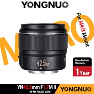 YONGNUO YN42.5mm F1.7M II 42.5MM Medium Telephoto Prime Lens for MFT Micro Four Third M4/3 Mount Mir