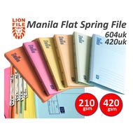 Lion Manila Flat Spring File/Paper File/Manila Card File MFF604 / MFF420