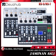Deuahub KS-5/7 Professional Audio Mixer 5/7 channel mixer built-in EQ/recording Suport bluetooth USB