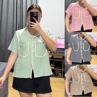 DOBBY DOBBY DOBBY | BIGSIZE BUTTON POCKET TOP LD 120cm