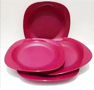 DISKON SALE !!! TUPPERWARE RAYA BLOSSOM PLATE 1PCS ECER PIRING MAKAN PIRING MAKANAN MERAH RED SESUAI