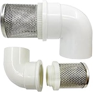 Cotonlake1 inch Stainless Steel Filter Cover Connected to 90 Degree Elbow 1" /DN25 PVC Water Pipe, S