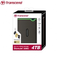 創見 StoreJet 25M3S 4TB USB3.0 2.5吋 美國軍規三層抗震 行動硬碟 鐵灰色 （TS-25M3-4TB）