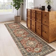 Lahome Oriental Hallway Runner, 2.5X8 Kitchen Runner Soft Bedroom Runner, Traditional Washable Runne